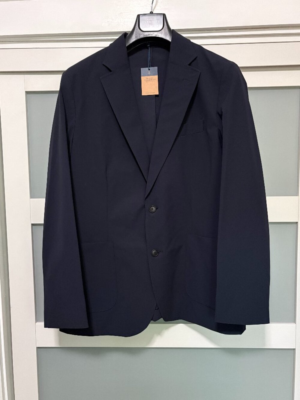 Charles Tyrwhitt Navy Performance Slim Fit Suit Jacket Blazer sz 42R 42 NWT NEW